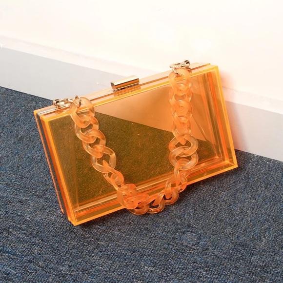 Rags to Bags Handbags - ‘Orange’ Acrylic Bag
